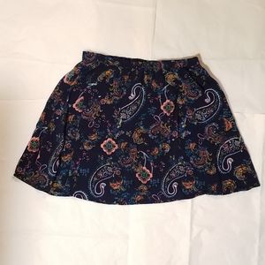 Blue & Pink Paisley Skirt